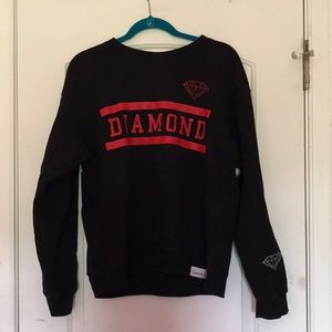 Diamond crew neck hoodie